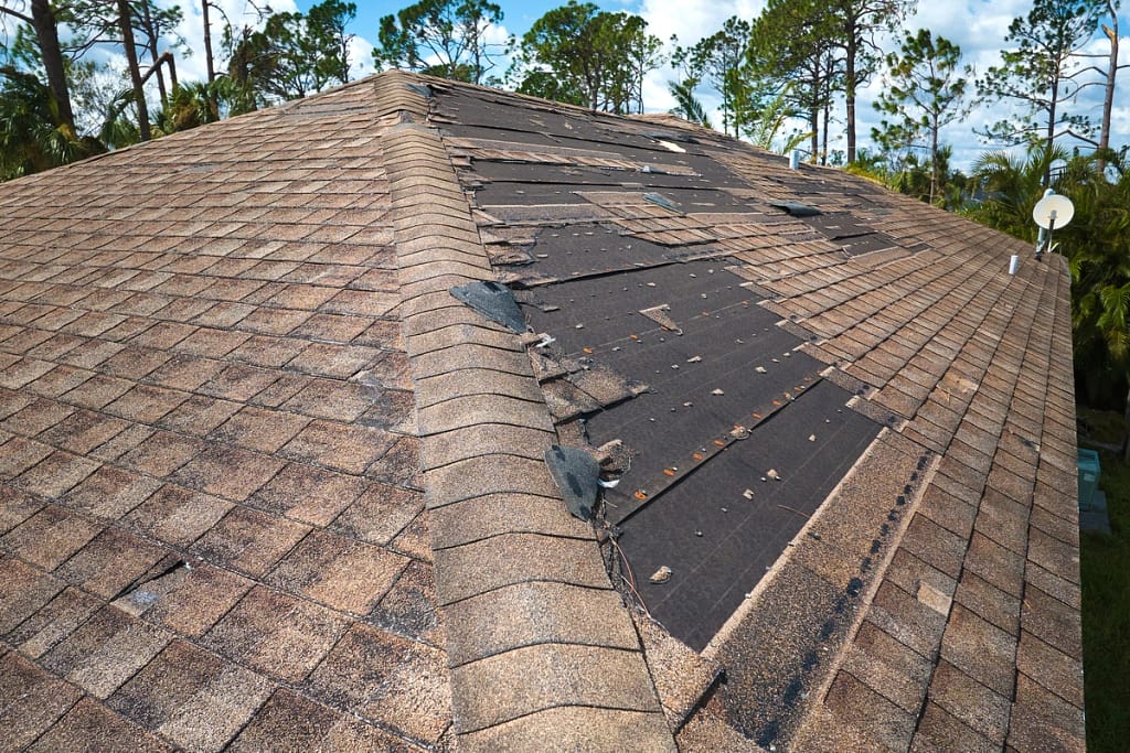damaged roof