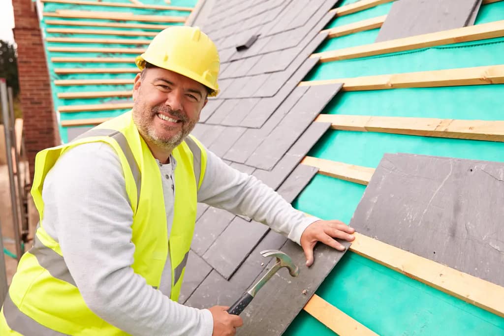 happy roofer